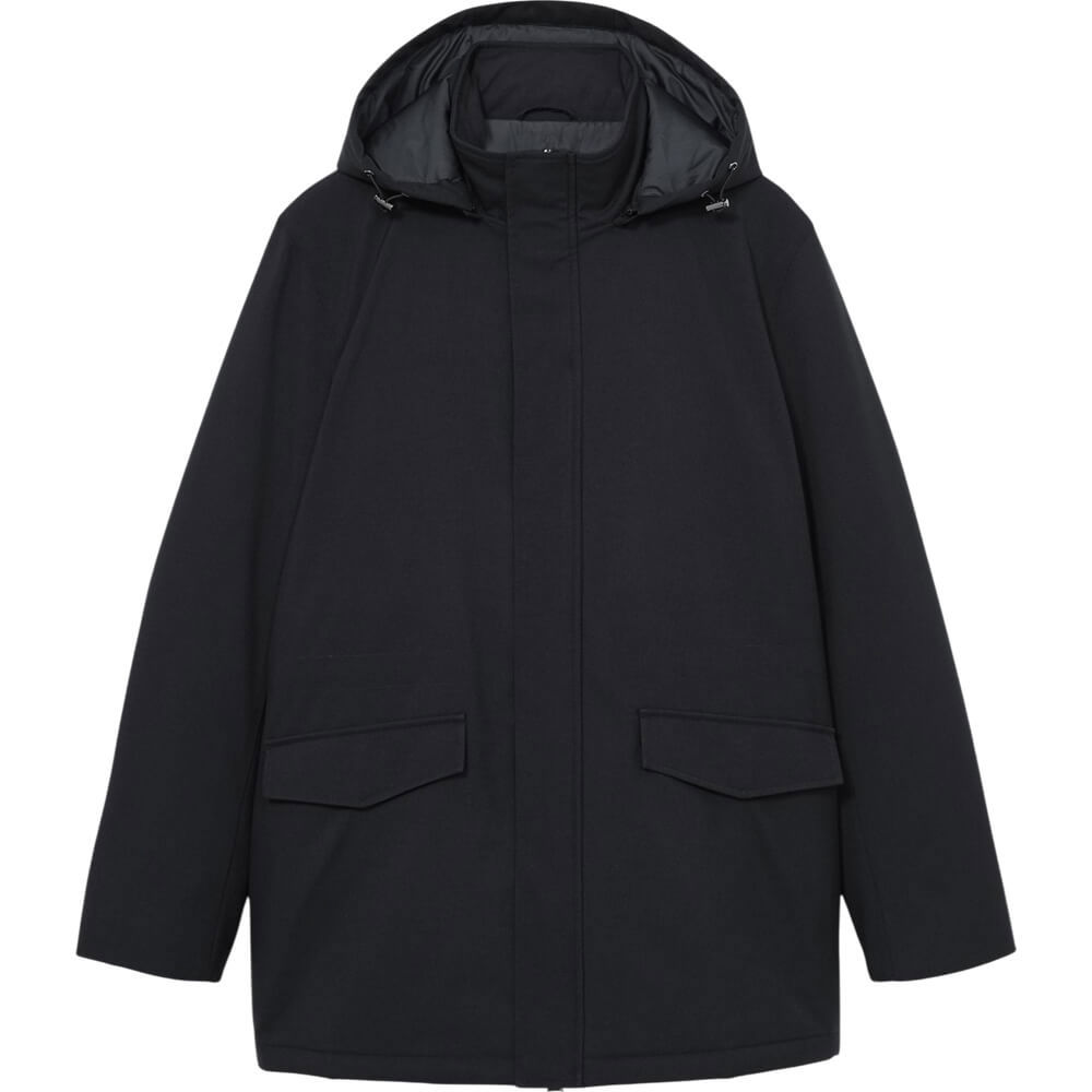 REISS LUCAN Hooded Zip Through Padded Jacket